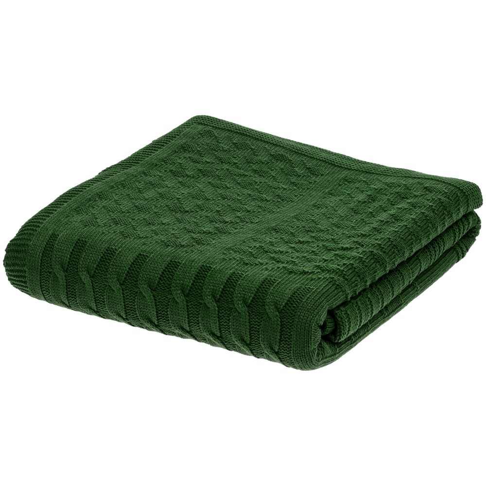 Плед Snippet, темно-зеленый-2