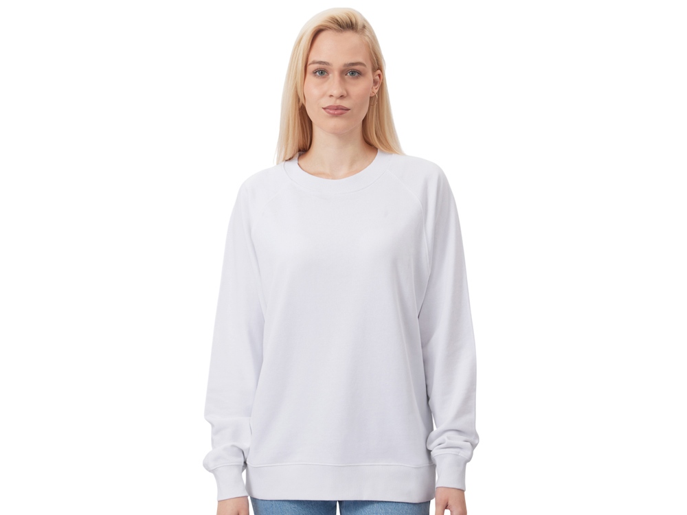 Свитшот оверсайз с рукавом реглан Belgrade, унисекс, белый-3