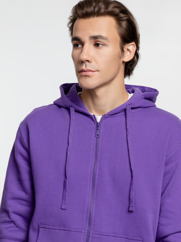 Толстовка на молнии с капюшоном Siverga Heavy 2.0, фиолетовая-8