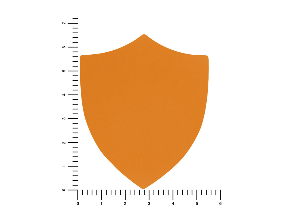 ПАТЧ ЩИТ soft-touch (оранжевый ) 6,6 х 5,5 см-1