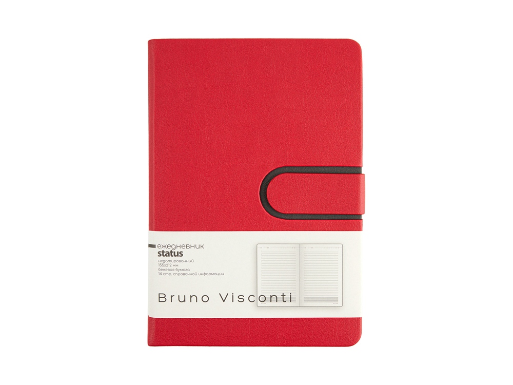Ежедневник недатированный А5 Status, красный-1