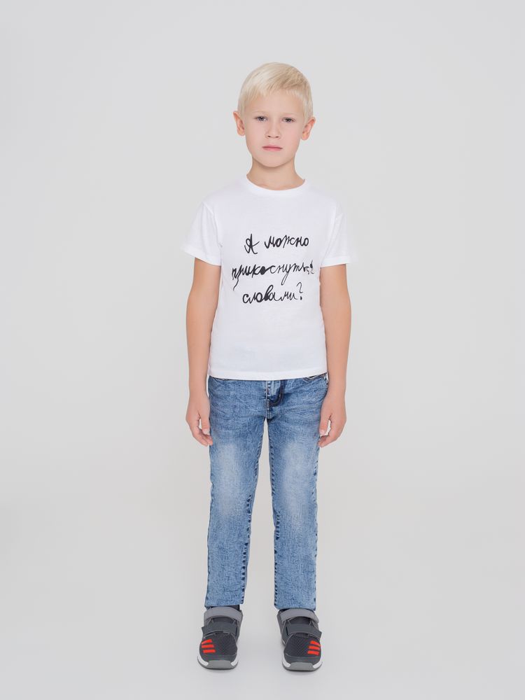 Футболка детская «Прикоснуться словами», белая-3