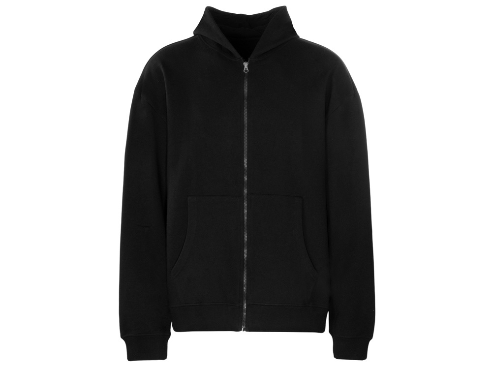 Толстовка оверсайз с капюшоном на молнии Monaco, черный-11