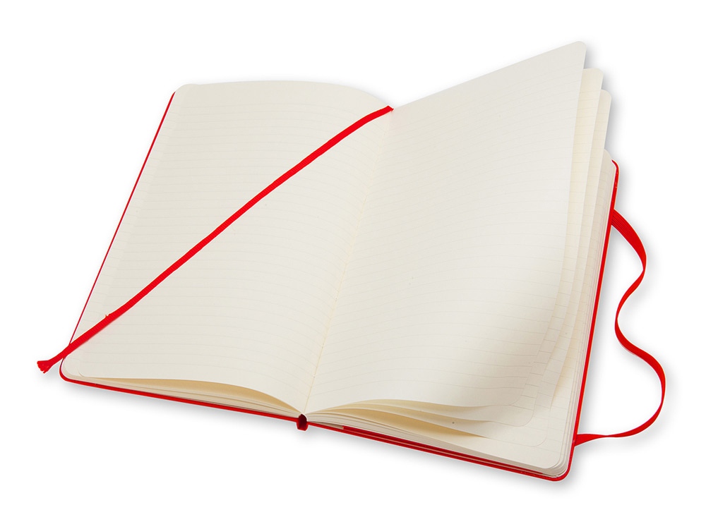 Записная книжка Moleskine Classic (в линейку) в твердой обложке, Large (13х21см), красный-2
