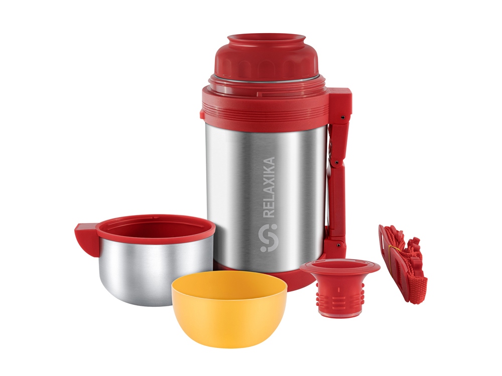 Термос универсальный (для еды и напитков) Relaxika 201, 1000 мл, стальной-8