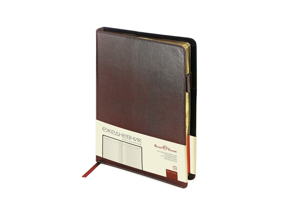 Ежедневник полудатированный портфолио А5  PROFY коричневый-0