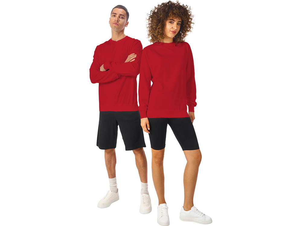 Свитшот Warsaw 220гр, унисекс, красный-5