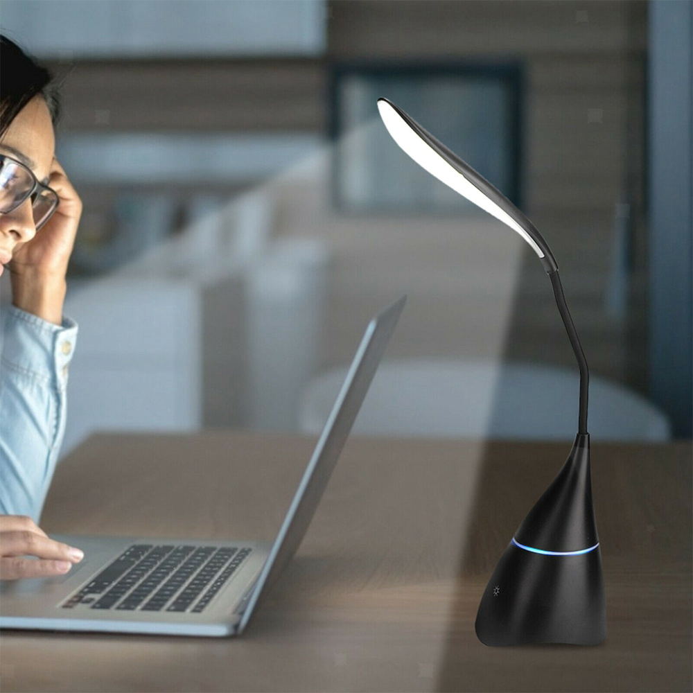 Настольная лампа с колонкой Swanny, Черный-5