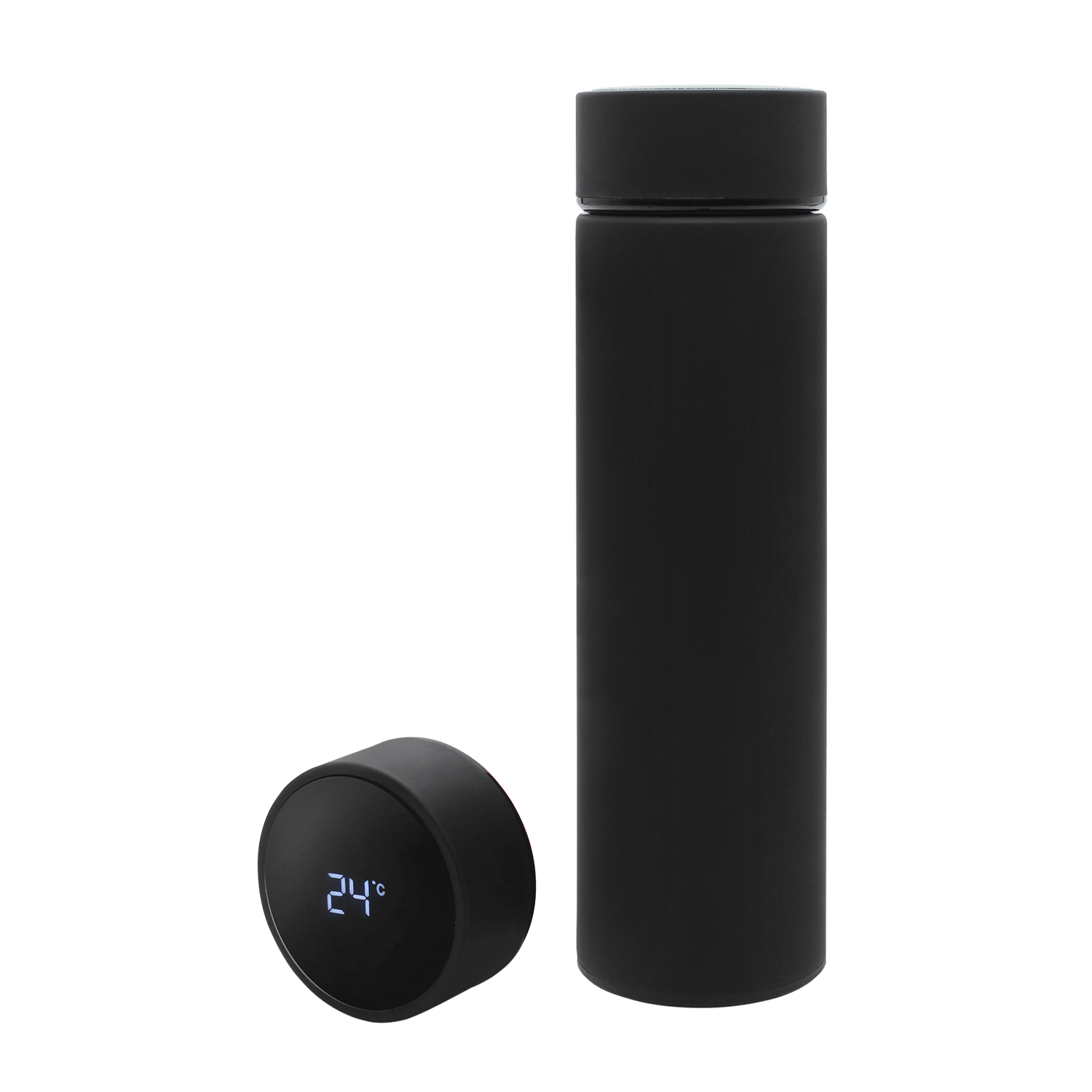 Термос Reactor софт-тач с датчиком температуры (черный)-1