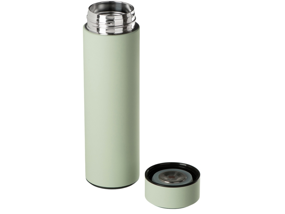 Вакуумный термос Module X с индикатором температуры, 500 мл, тубус, оливковый-3