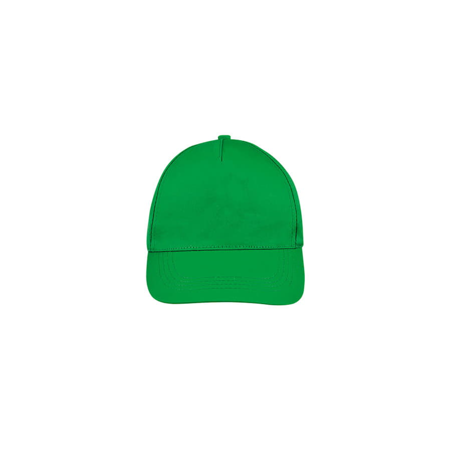 Бейсболка BUZZ, 5 клиньев, застежка на липучке, ярко-зелёный-2