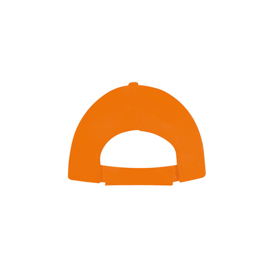 Бейсболка BUZZ, 5 клиньев, застежка на липучке, оранжевый-3