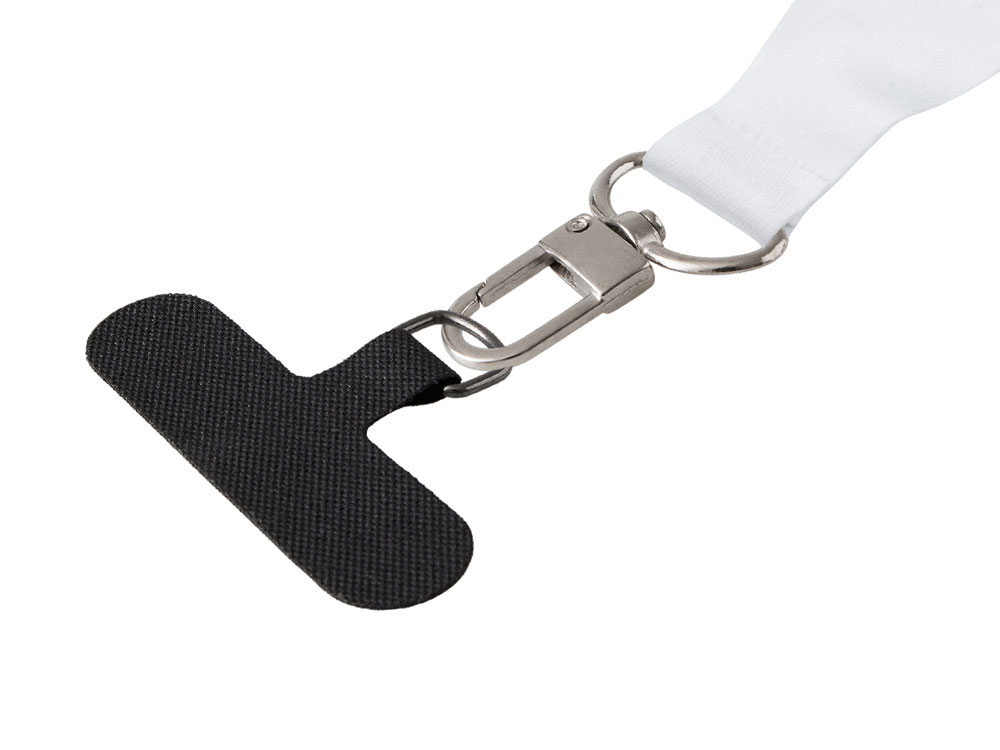 Ланъярд 2,5 см под сублимацию с трендовым карабином, замком обрыва и узким держателем для телефона из ПЭ-3