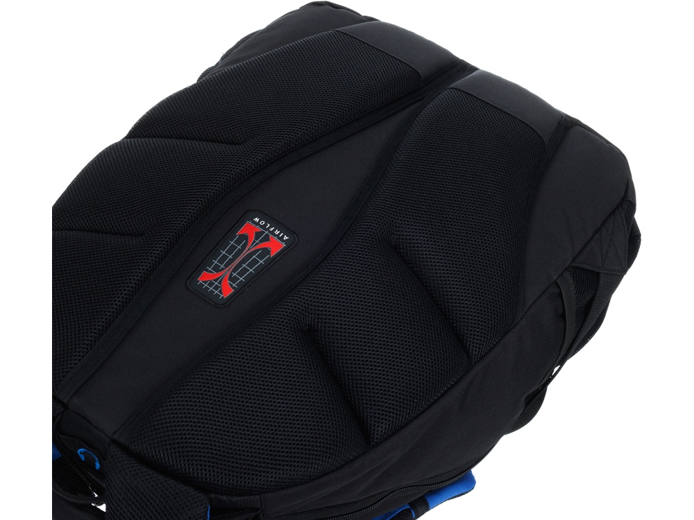 Рюкзак TORBER ROCKIT с отделением для ноутбука 15, черный/синий, полиэстер, 33х19х45 см, 28 л-5