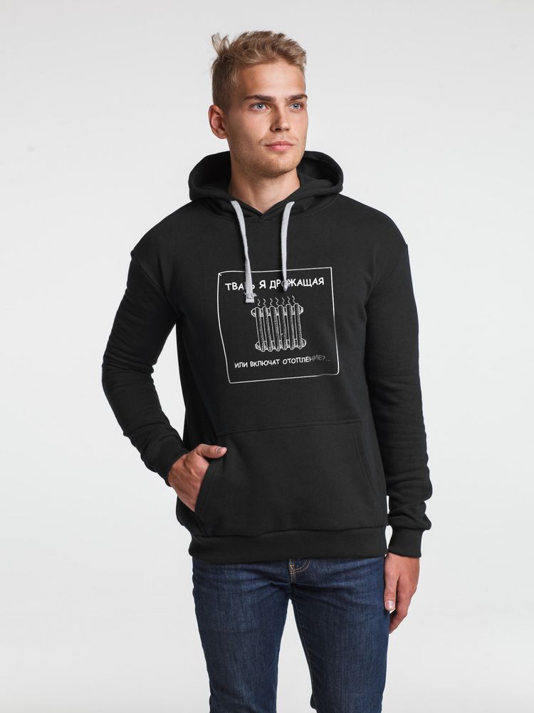 Толстовка «Тварь я дрожащая...», черная-1