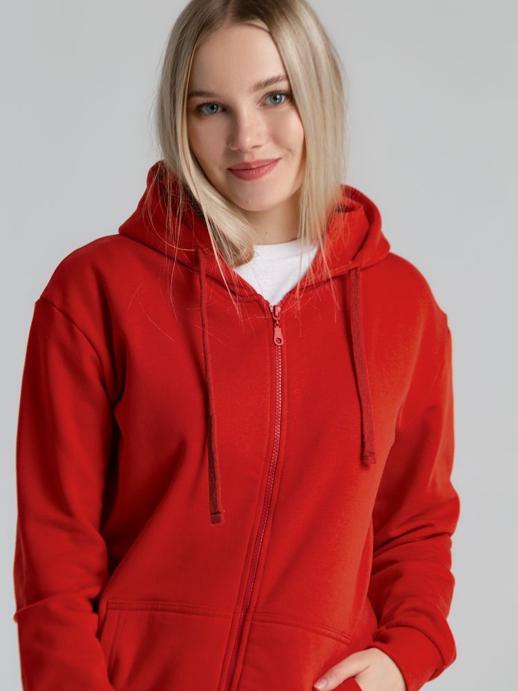 Толстовка на молнии с капюшоном Siverga Heavy 2.0, красная-6