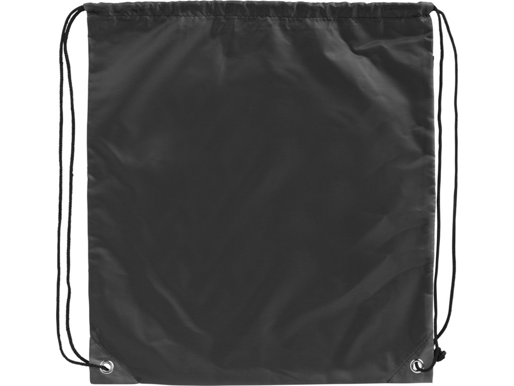 Рюкзак со шнурком Oriole из переработанного ПЭТ, черный-3