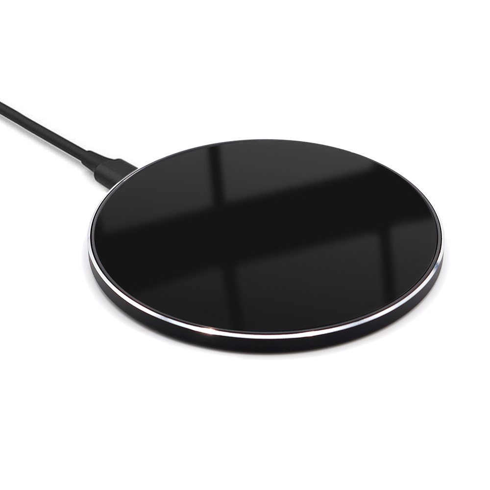 Беспроводное зарядное устройство Gravy с подсветкой и гравировкой 15W, Черный-1