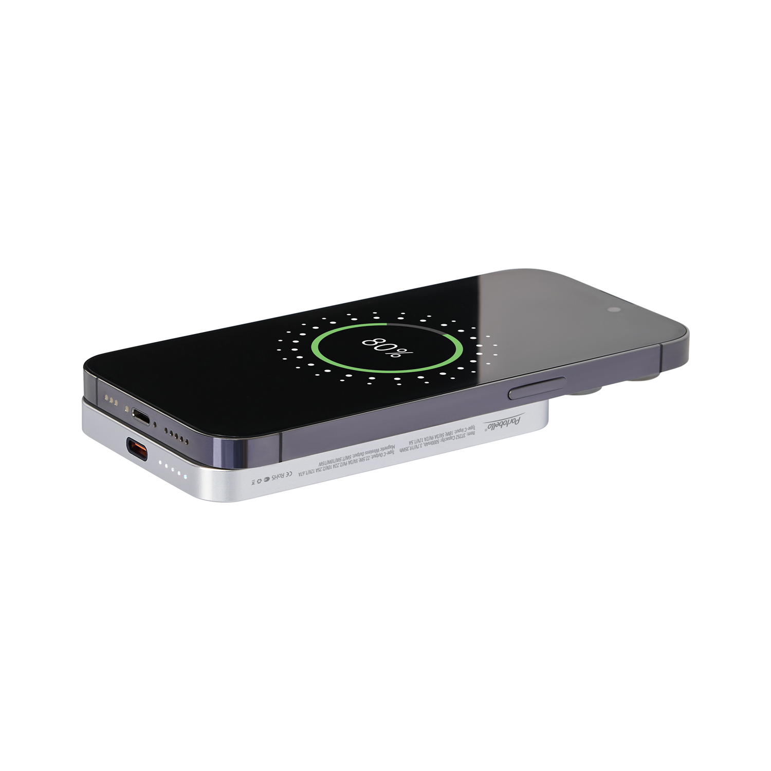 Внешний аккумулятор Артекс PD (Artex PD) 5000mAh с функцией беспроводной зарядки 15W, серебряный-7