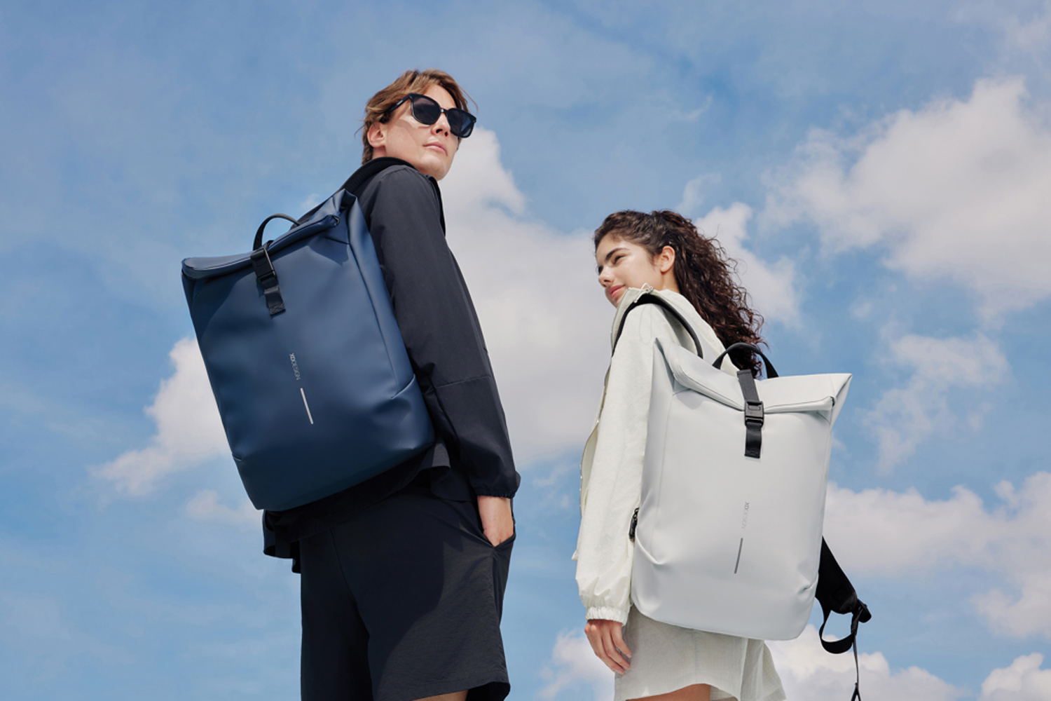 Антикражный водонепроницаемый рюкзак Urban Flap-Top, темно-синий-18