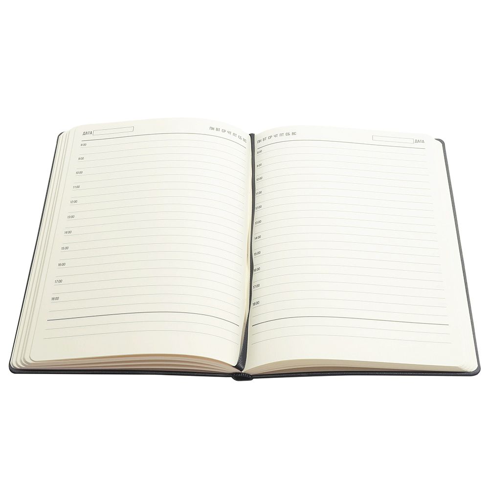 Ежедневник A5 недатированный Franco в мягком переплёте, Черный-3