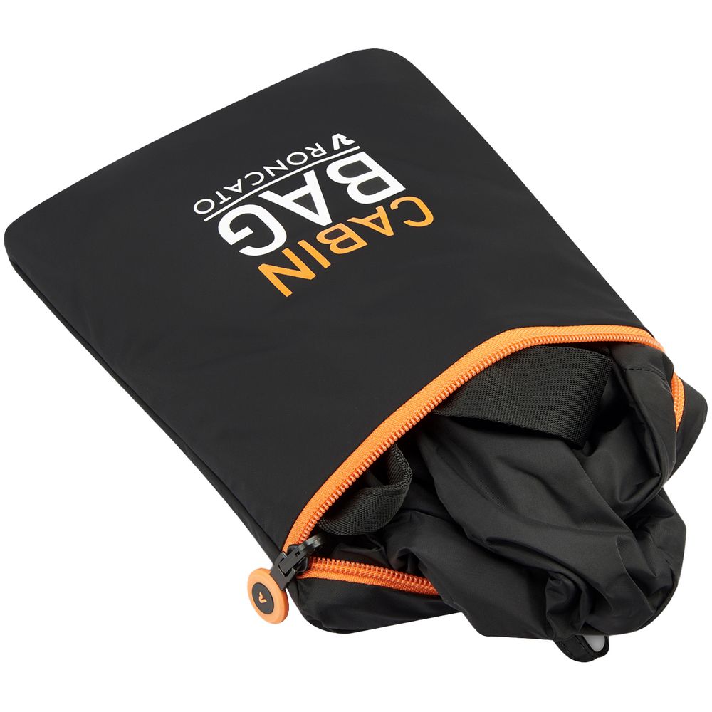 Сумка дорожная Compact Neon, черная с оранжевым-3