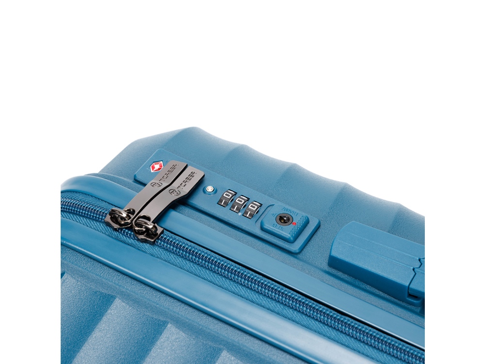 Чемодан TORBER Nevo, синий, полипропилен, 40 х 25 х 55 см, 32 л-5