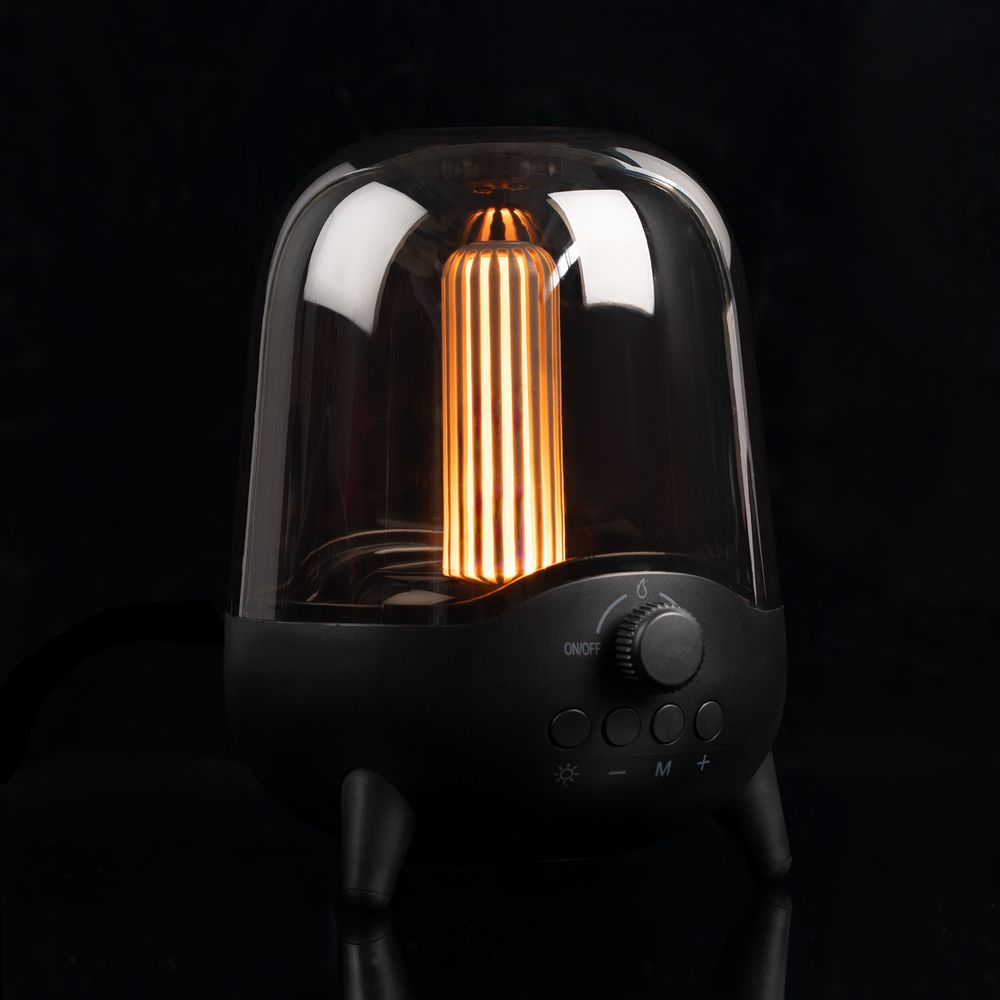 Беспроводная колонка с подсветкой soundFlicker, черная-0