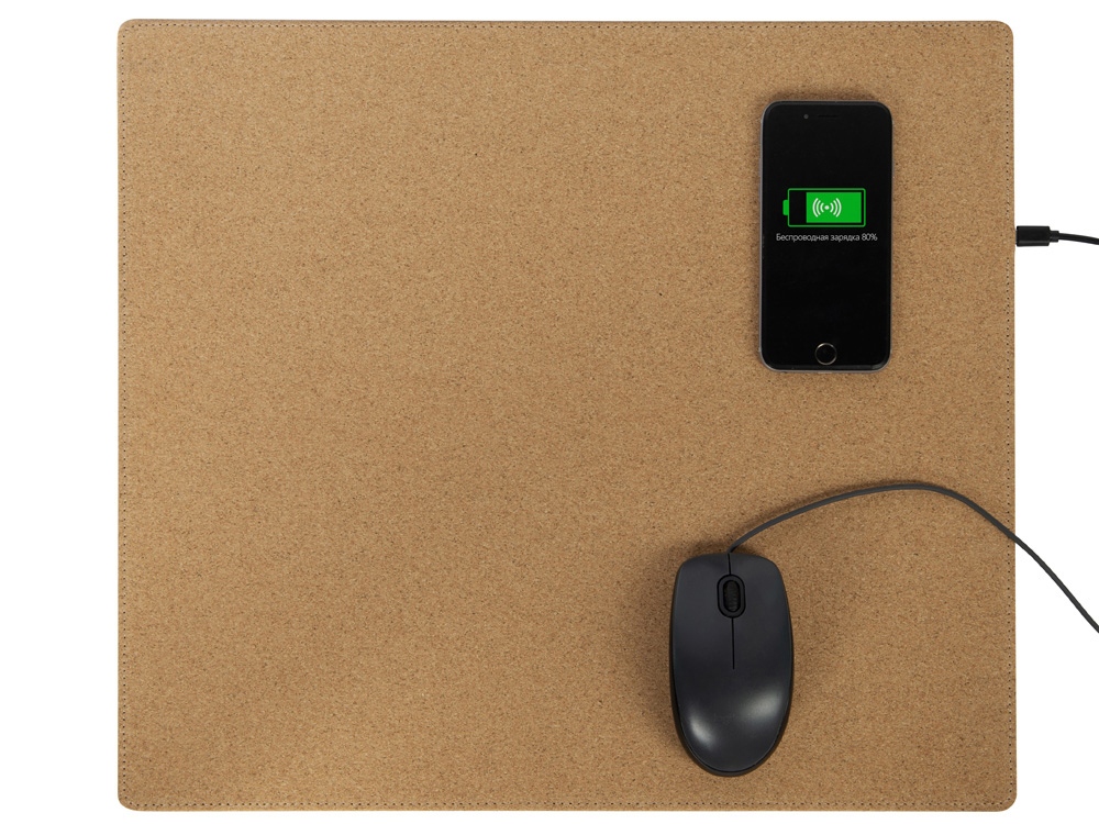 Пробковый коврик для мыши с беспроводной зарядкой Querсus-4