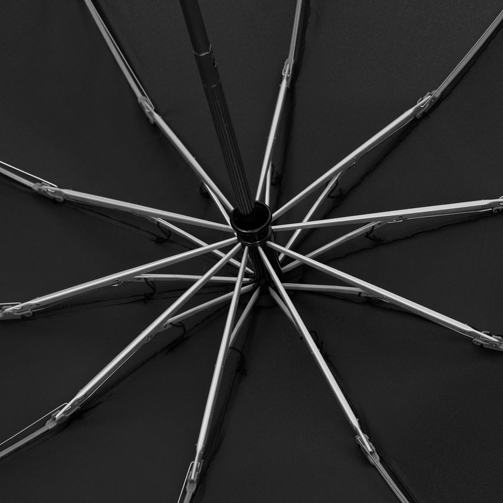 Зонт обратного сложения Norsken с фонариком, черный-4