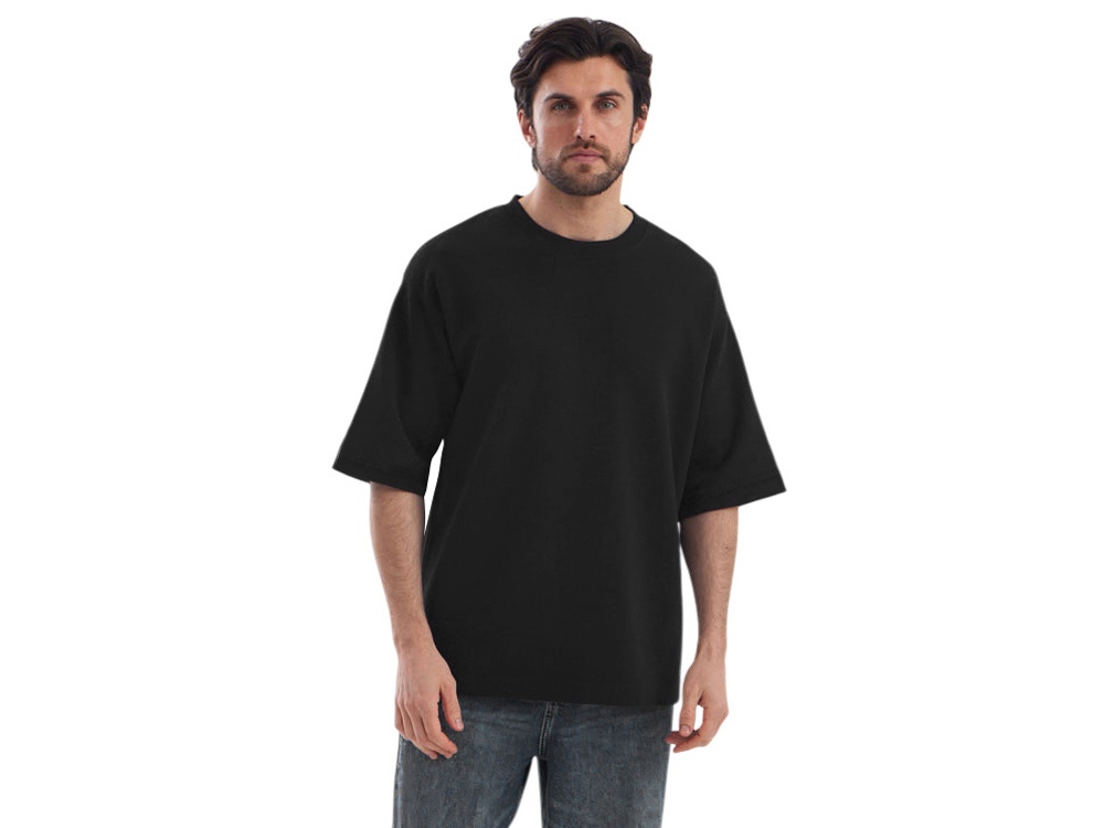 Футболка Kyoto из джерси 180 г/м2 с пич отделкой, унисекс, черный-0