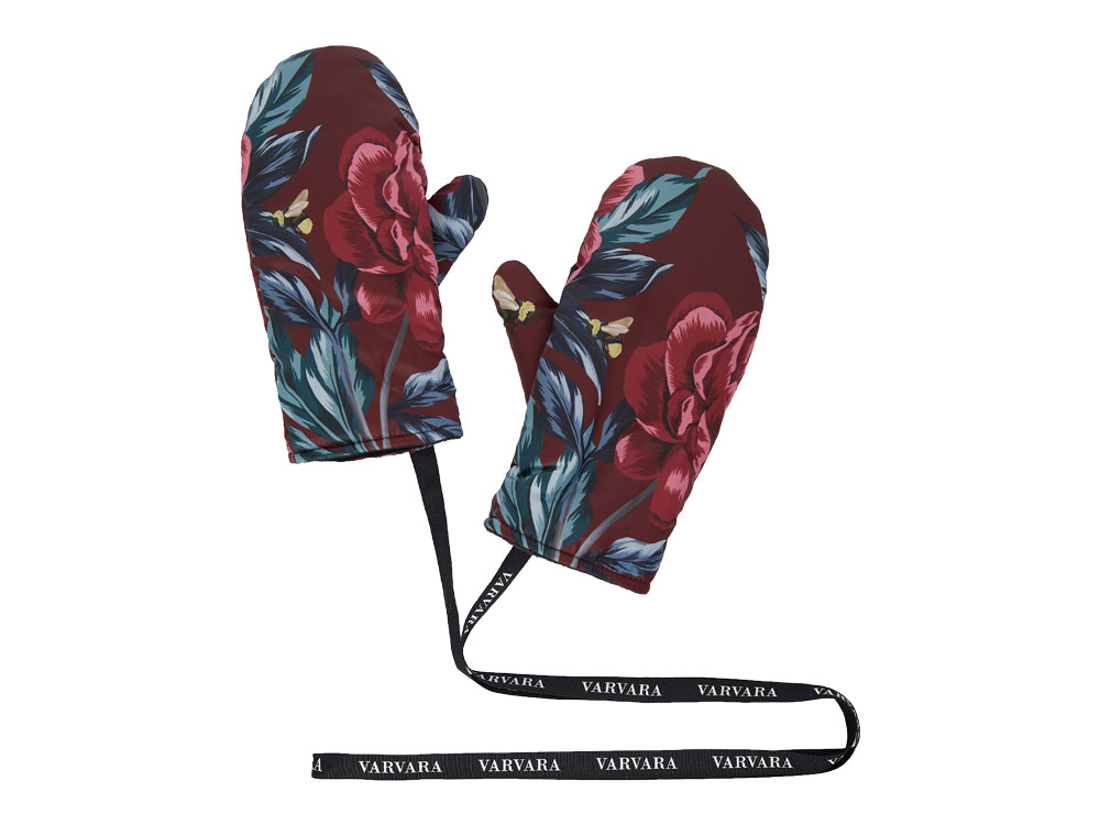 Варежки Русские сезоны, бордо. Varvara-0