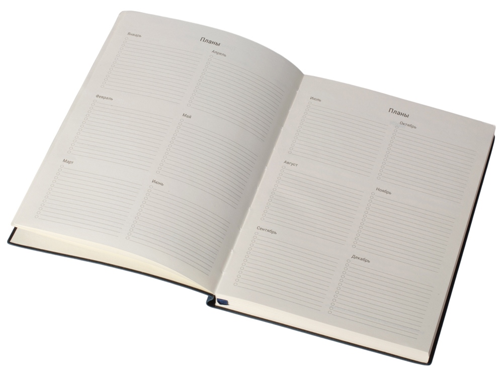 Бизнес блокнот Supreme с вставкой из софт-тача, гибкая обложка, 128 листов, синий-7