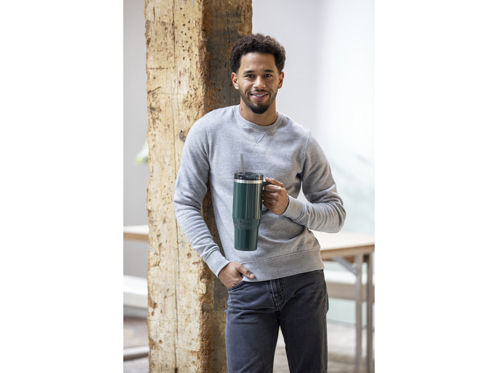 Melbourne кружка 1200 мл, сертифицированная согласно RCS, с соломинкой - Ярко- синий-5