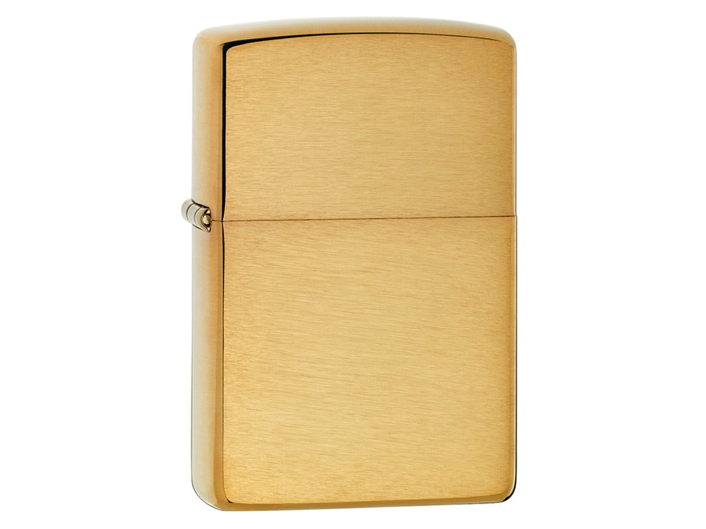 Зажигалка ZIPPO с покрытием Brushed Brass, латунь/сталь, золотистая, матовая, 38x13x57 мм-0
