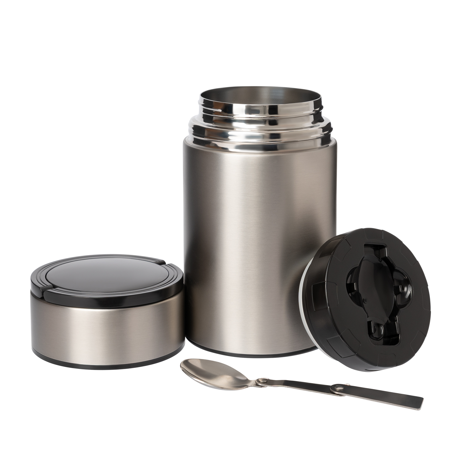 Термос для еды Бенто, серебряный-8