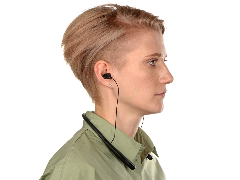 Беспроводные наушники с микрофоном Soundway, черный/белый-3