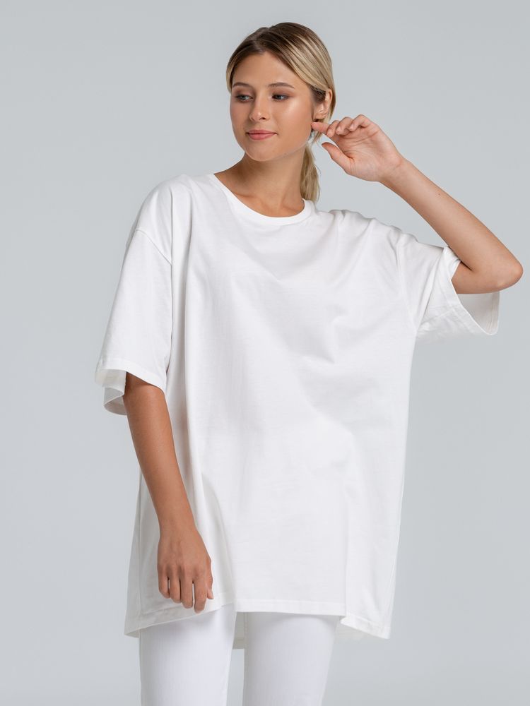 Футболка оверсайз «Чистая соль», молочно-белая-0