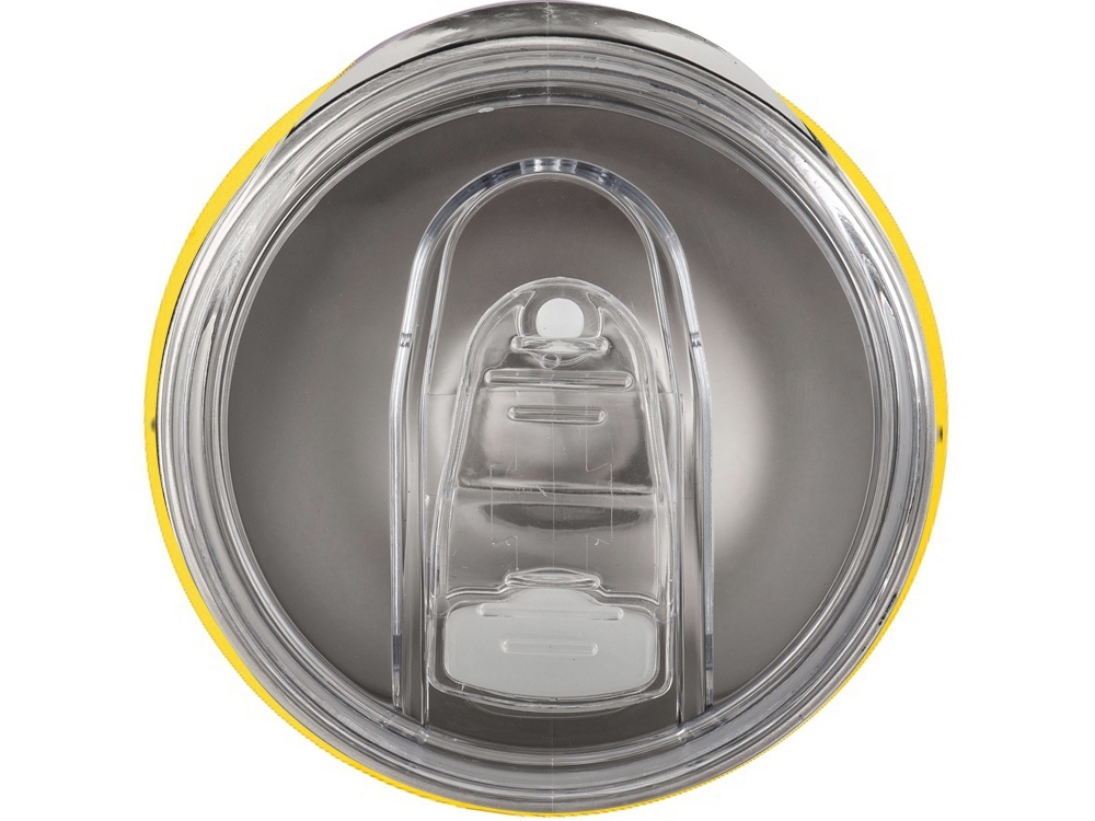 Вакуумная термокружка Sense, непротекаемая крышка, крафтовая упаковка, желтый-3