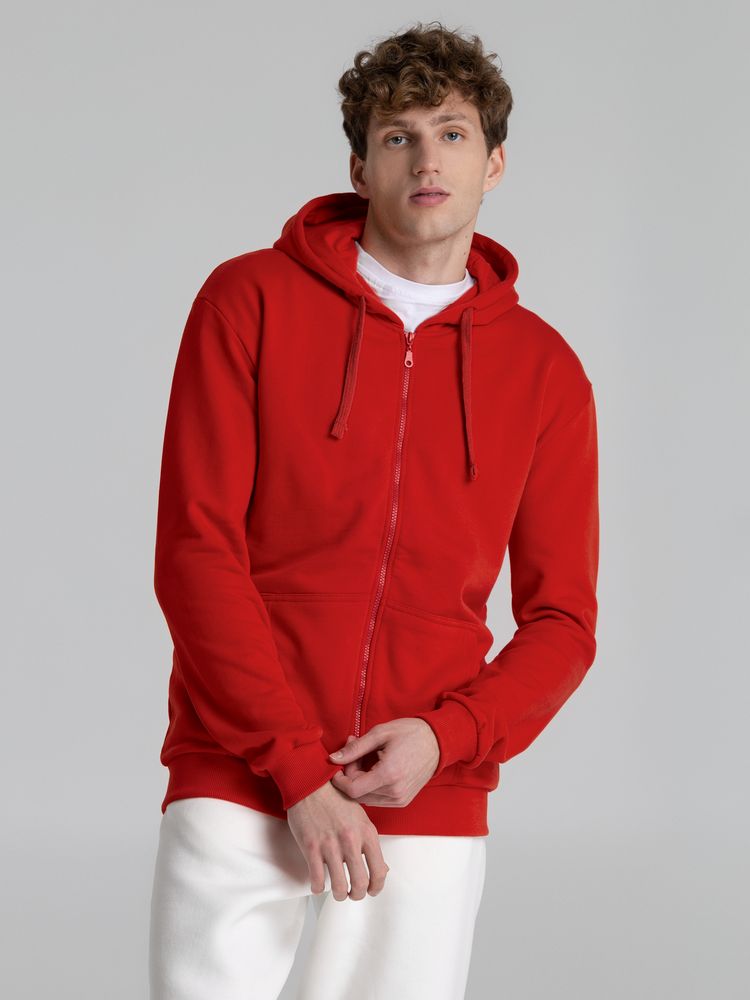 Толстовка на молнии с капюшоном Siverga Heavy 2.0, красная-3