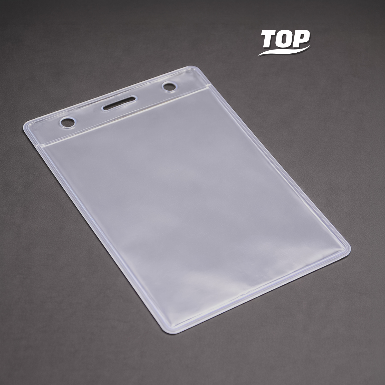 Карман для бейджа Track, вертикальный, 8х12,4см (прозрачный)-0