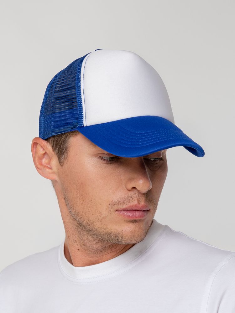 Бейсболка Sunbreaker, ярко-синяя с белым-3