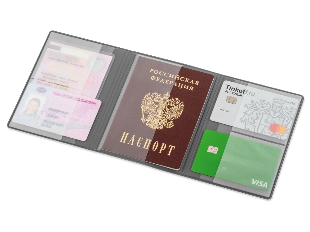 Обложка на магнитах для автодокументов и паспорта Favor, розовая-1