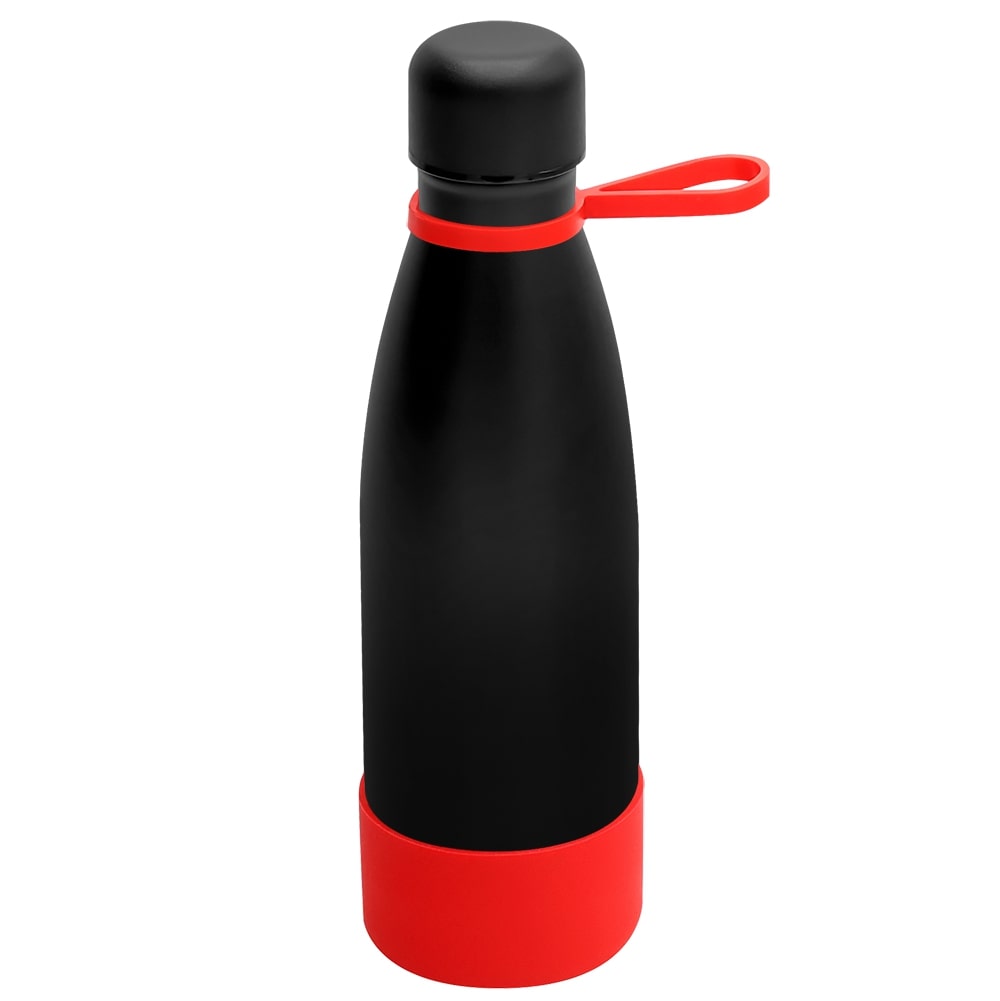 Термобутылка герметичная вакуумная Olivia To Go, Чёрный/красный-0