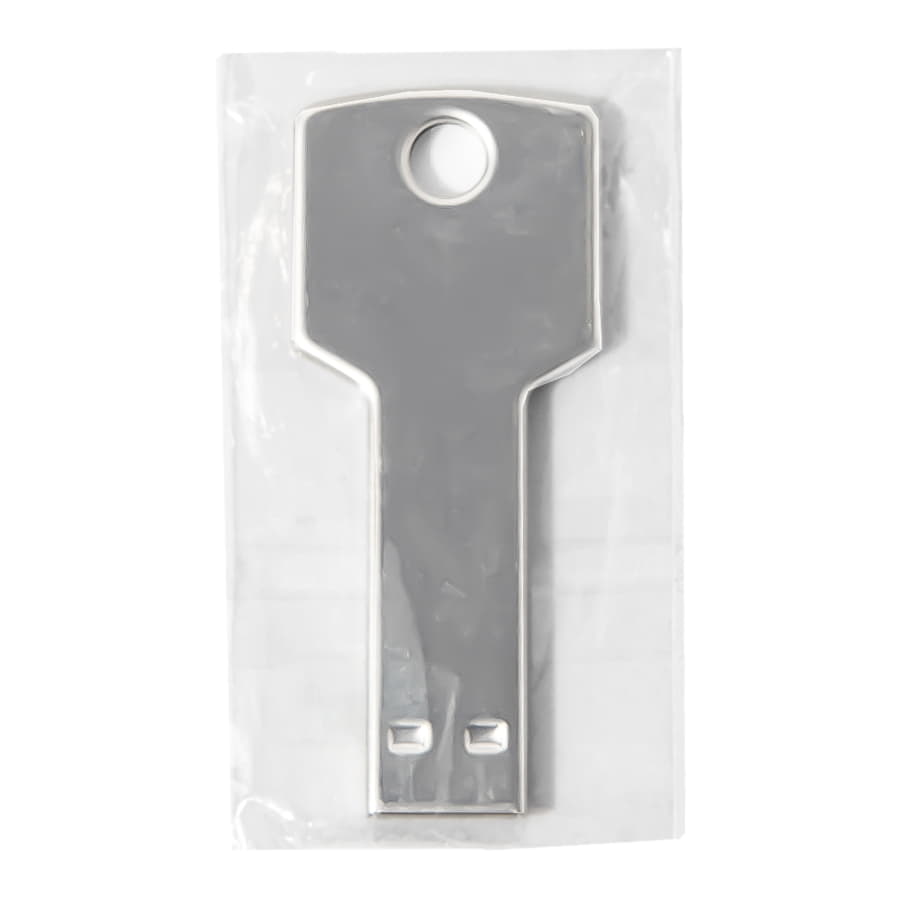 USB flash-карта KEY (8Гб), серебристая, 5,7х2,4х0,3 см, металл, серебристый-2