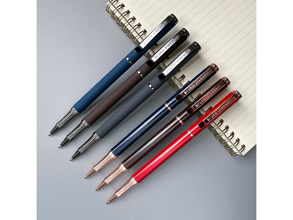 Ручка металлическая шариковая Venezia Pragmatico софт-тач, синий-5