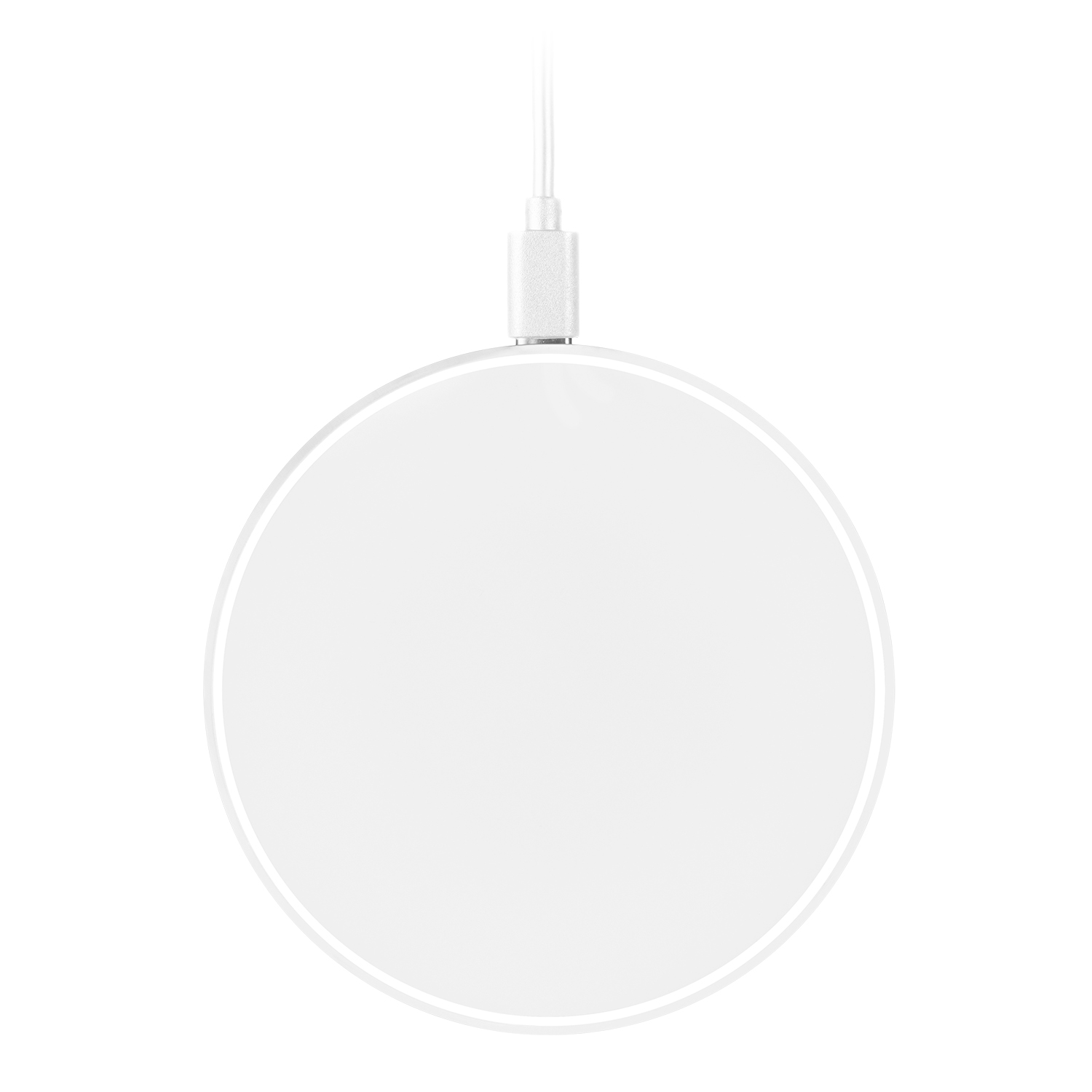 Беспроводное зарядное устройство с подсветкой 15W Auris, белое-2