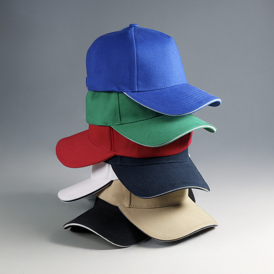 Бейсболка Cover Sandwich 370, бежевый, синий-3