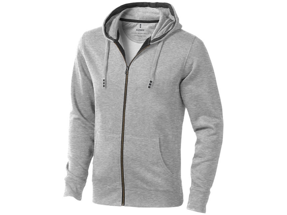 Толстовка Arora мужская с капюшоном, серый меланж-0