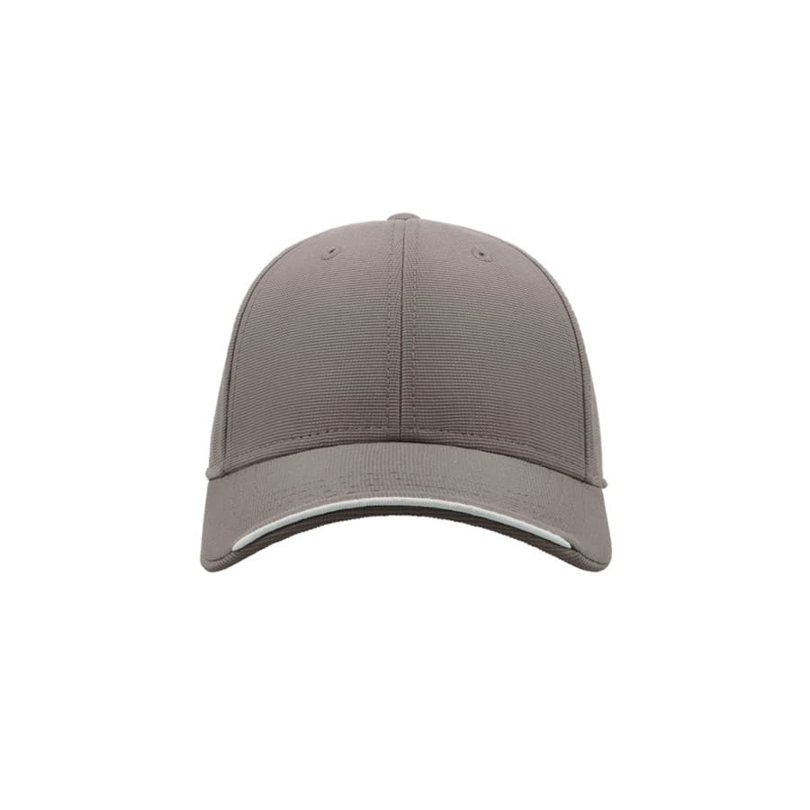 Бейсболка ESTORIL, 6 клиньев, застежка на липучке, серый, белый-5